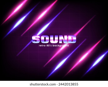 Futuristic retro landscape of the 80`s. Digital retro landscape cyber surface. Digital Retro Cyber Surface. Retro 80s fashion Sci-Fi Background Summer Landscape.