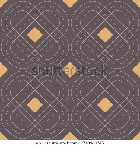 Futuristic Retro Octagon Labyrinth Filled with Multi Level Line Segments and Interlocking Concentric Geometric Bands