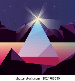 Futuristic and retrowave design
