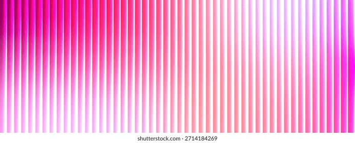 Fondo de gradiente de vidrio acanalado futurista. Textura Abstractas de la raya de la Vertical con los colores brillantes rosados, magenta y blancos