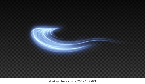 Futuristic road scene with high-speed motion blur, glowing blue lights, and dynamic lines. Perfect for digital, urban, or tech concepts reflecting movement, travel, and modern city life