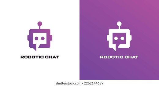 Futuristisches Robot-Chat-Logo-Design