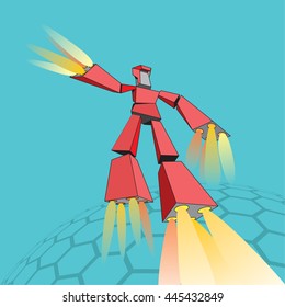 Futuristic robot. Future technology concept. Vector illustration