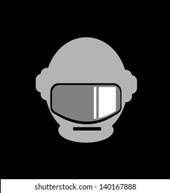 futuristic robot head