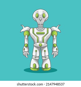 Futuristic Robot Skeleton Mascot Design