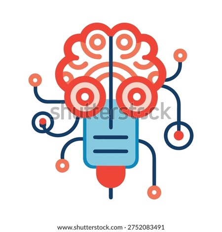 futuristic robotic circuit brain illustrating creative swirl artwork symbolizing imagination energy creativity and digital artistry