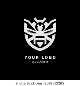 A futuristic robotic mask emblem with a strong, symmetrical design. Ideal for tech brands, gaming, esports, or cyber-themed identities. Bold, aggressive, and modern.