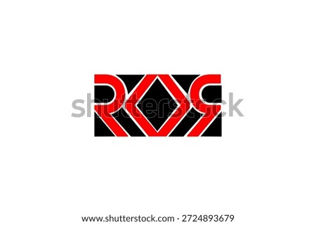 Futuristic ROR logo with red mirrored R shapes and diamond O on black background, bold and angular