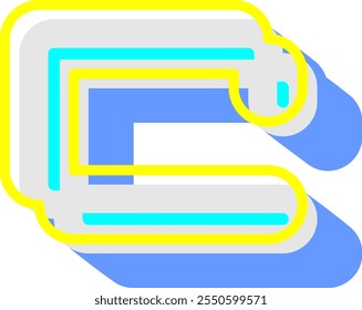 Futuristic Rounded Letter Alphabet C