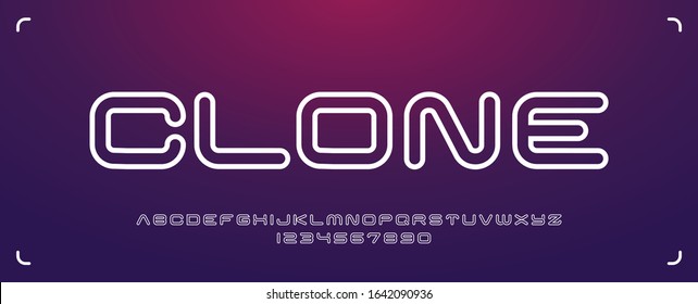 Futuristic rounded typeface in minimalist style. This font goes well for logos, headlines and manny other uses.