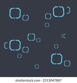 Futuristic Sci Fi Abstract Blue Square Background Vector Design