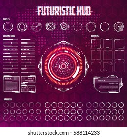 Juego de Interfaz de Usuario Futurista Sci Fi Moderno. HUD abstracto