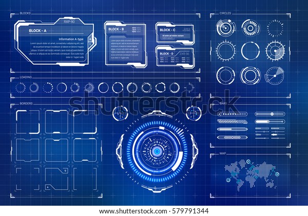 Futuristic Sci Fi Modern User Interface のベクター画像素材 ロイヤリティフリー