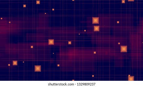 Futuristic Science Seamless Neon Background. Abstract Modern Texture. Minimal Neon Poster Pattern. Internet Communication Background.