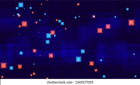 Futuristic Science Seamless Neon Background. Abstract Modern Texture. Minimal Neon Poster Pattern. Futuristic Led Background.