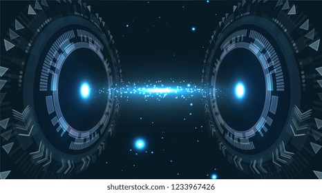 Futuristic science technology background. Big data code representation. Graphic concept for your design