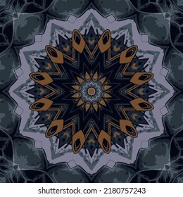Futuristic science-fiction mandala design, Futuristic science-fiction mandala design