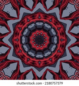 Futuristic science-fiction mandala design, Futuristic science-fiction mandala design