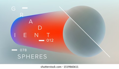 Futuristic sci-fi abstract background with floating 3D sphere in space. Vector background for science, biology, technology project.