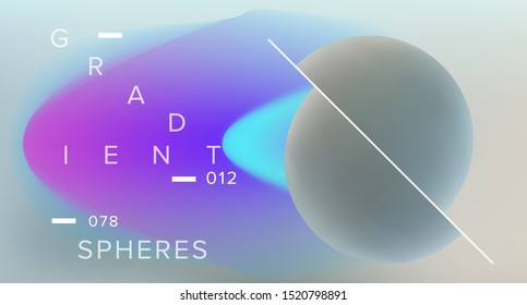 Futuristic sci-fi abstract background with floating 3D spheres in space. Vector background for science, biology, technology project.