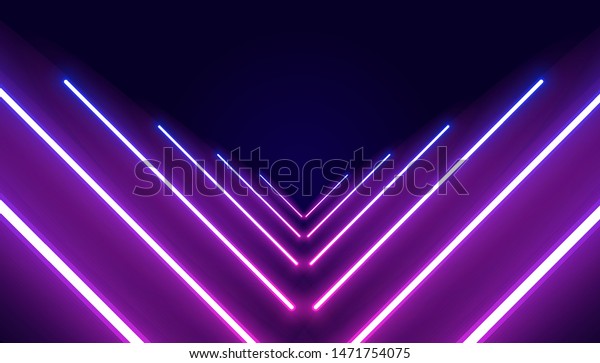 Futuristic Scifi Abstract Purple Neon Light Stock Vector (Royalty Free ...