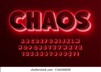 Alfabeto de ciencia ficción futurista, diseño espacial extra brillante, conjunto de caracteres creativos. Ilustración del vector