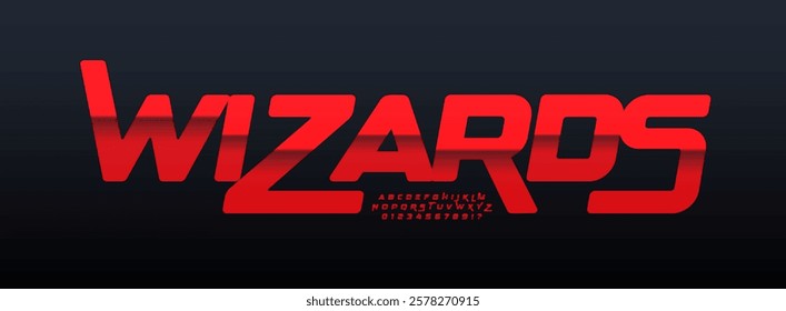 Futuristic sci-fi font, bold snake letters with geometric tails, sleek geometric typography for gaming, sports branding, cyberpunk design, modern technology headlines. Vector typeset