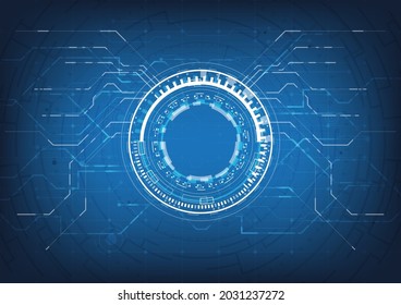 Futuristisches, funkelndes HUD-Element. Abstrakter High-Tech-Hintergrund. Stromkreise der Head-up-Display-Schnittstelle. Innovationsbildschirm für virtuelle Realität Kreisfographie des Hologramms