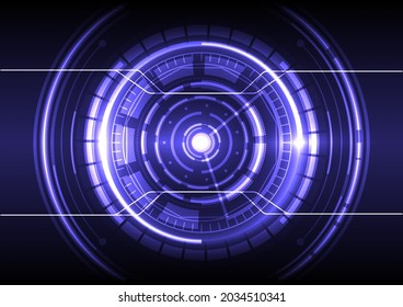 Futuristisches, funkelndes HUD-Element. Abstrakter High-Tech-Partikelhintergrund. Hologramm- und Head-up-Display-Schnittstelle. Virtual-Reality-Technologie-Verbindung. Infografik-Computertechnik