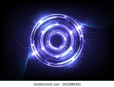 Futurista usuario HUD de ciencia ficción. Marco de infografía digital. Resumen del holograma de fondo de alta tecnología. Innovación eléctrica en tecnología de realidad virtual. Red informática de conexión de datos
