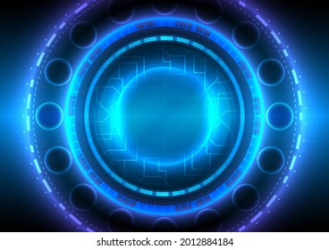 Futurista usuario HUD de ciencia ficción. Marco de datos de infografía digital. Resumen del holograma de fondo de alta tecnología. Innovación eléctrica en tecnología de realidad virtual