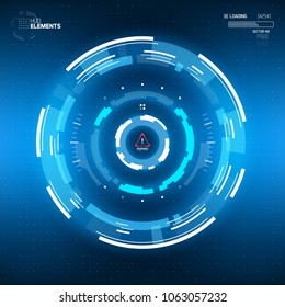 Futuristic Sci-Fi HUD Circle Element. Abstract Creative Design Background. Virtual Reality