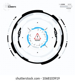 Futuristic Sci-Fi HUD Circle Element. Abstract Hologram Design Background. Virtual Reality