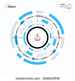 Futuristic Sci-Fi HUD Circle Element. Abstract Hologram Design Background. Virtual Reality