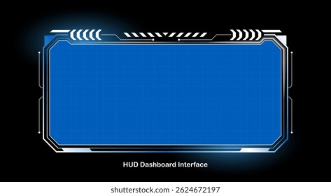 Futuristic sci-fi HUD interface with advanced tech design. Ideal for virtual dashboards, digital UI, cyber technology, games, and high-tech visual displays in modern interfaces.