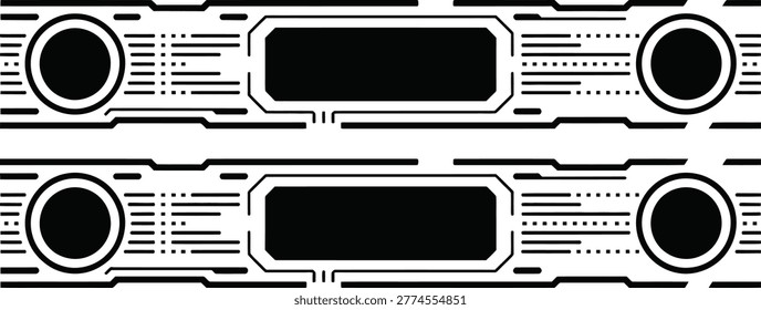 Futuristic sci-fi panel with circular and data readouts