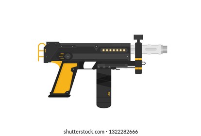 Futuristic Sci-Fi Pistol flat vector