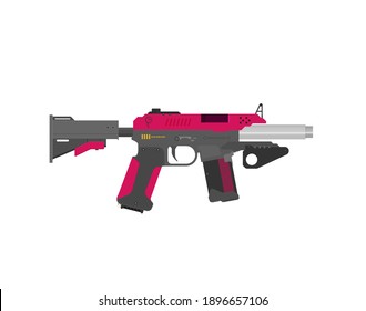 Vector plano futurista de Sci-Fi Pistol. Arma. Arma.