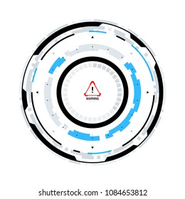Futuristic Sci-Fi VR HUD Circle Background. Virtual Reality Technology Design for Games, Advertising, Banner, Interface, Artificial Intelligence Graphical User Interface and other