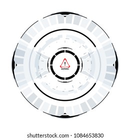 Futuristic Sci-Fi VR HUD Circle Background. Virtual Reality Technology Design for Games, Advertising, Banner, Interface, Artificial Intelligence Graphical User Interface and other