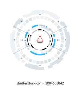 Futuristic Sci-Fi VR HUD Circle Background. Virtual Reality Technology Design for Games, Advertising, Banner, Interface, Artificial Intelligence Graphical User Interface and other