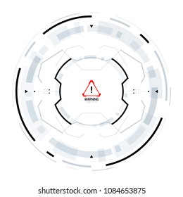 Futuristic Sci-Fi VR HUD Circle Background. Virtual Reality Technology Design for Games, Advertising, Banner, Interface, Artificial Intelligence Graphical User Interface and other