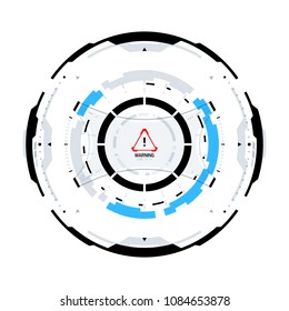Futuristic Sci-Fi VR HUD Circle Background. Virtual Reality Technology Design for Games, Advertising, Banner, Interface, Artificial Intelligence Graphical User Interface and other