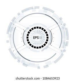 Futuristic Sci-Fi VR HUD Circle Background. Virtual Reality Technology Design for Games, Advertising, Banner, Interface, Artificial Intelligence Graphical User Interface and other