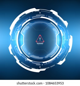 Futuristic Sci-Fi VR HUD Circle Background. Virtual Reality Technology Design for Games, Advertising, Banner, Interface, Artificial Intelligence Graphical User Interface and other