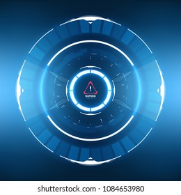 Fondo del Círculo Futurista de Sci-Fi VR HUD. Diseño de Tecnología de Realidad Virtual para Juegos, Publicidad, Banner, Interfaz, Inteligencia Artificial Interfaz Gráfica de Usuario y otros