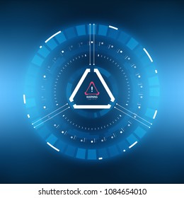 Futuristic Sci-Fi VR HUD Circle Background. Virtual Reality Technology Design for Games, Advertising, Banner, Interface, Artificial Intelligence Graphical User Interface and other
