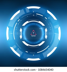 Futuristic Sci-Fi VR HUD Circle Background. Virtual Reality Technology Design for Games, Advertising, Banner, Interface, Artificial Intelligence Graphical User Interface and other