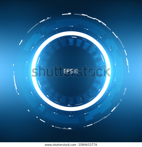 Futuristic Sci-Fi VR\
HUD Circle Background. Virtual Reality Technology Design for Games,\
Advertising, Banner, Interface, Artificial Intelligence Graphical\
User Interface and\
other