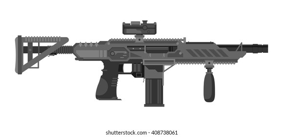 Futuristic Sci-Fi weapon. Vector illustration